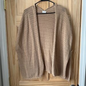 J. Crew Women's Beige Open Knit Cardigan